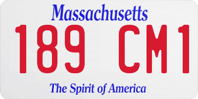 MA license plate 189CM1
