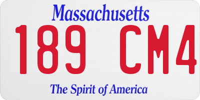 MA license plate 189CM4