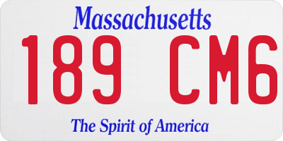 MA license plate 189CM6
