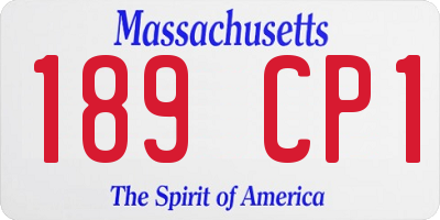 MA license plate 189CP1