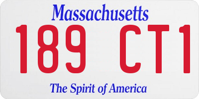 MA license plate 189CT1