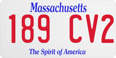 MA license plate 189CV2