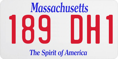 MA license plate 189DH1