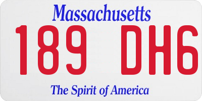 MA license plate 189DH6