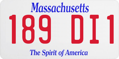 MA license plate 189DI1