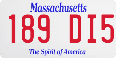 MA license plate 189DI5