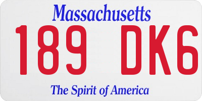 MA license plate 189DK6