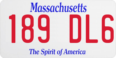 MA license plate 189DL6