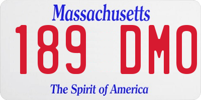 MA license plate 189DM0