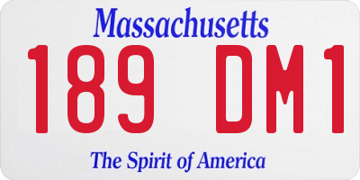 MA license plate 189DM1