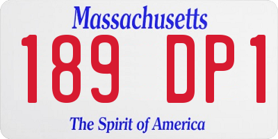 MA license plate 189DP1