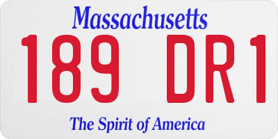 MA license plate 189DR1