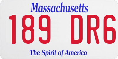 MA license plate 189DR6