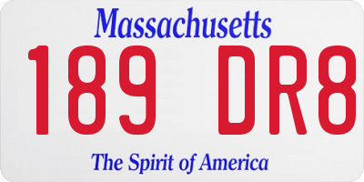 MA license plate 189DR8