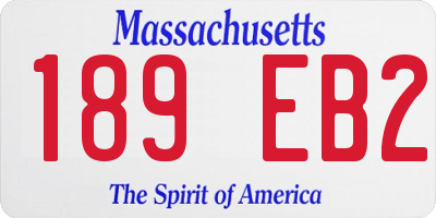 MA license plate 189EB2