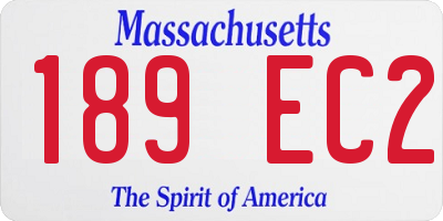 MA license plate 189EC2