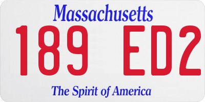 MA license plate 189ED2