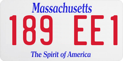MA license plate 189EE1