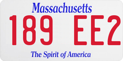 MA license plate 189EE2