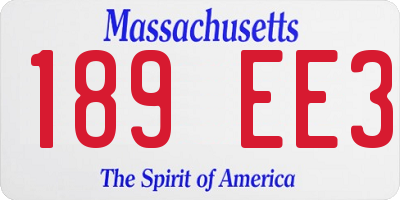 MA license plate 189EE3