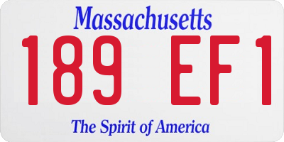 MA license plate 189EF1