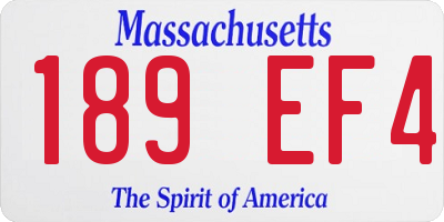 MA license plate 189EF4