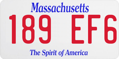 MA license plate 189EF6