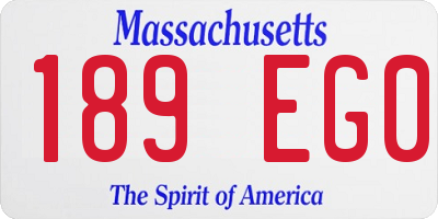 MA license plate 189EG0
