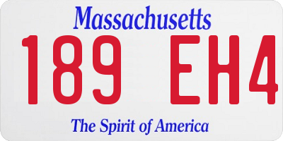 MA license plate 189EH4