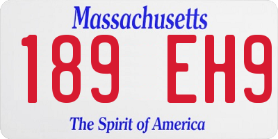 MA license plate 189EH9