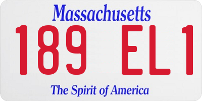 MA license plate 189EL1