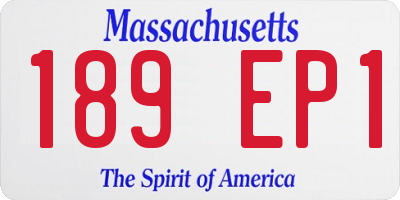 MA license plate 189EP1