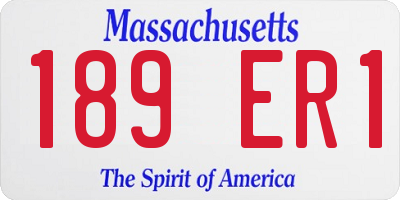MA license plate 189ER1