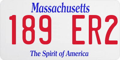 MA license plate 189ER2
