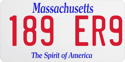 MA license plate 189ER9