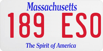 MA license plate 189ES0