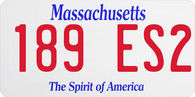 MA license plate 189ES2