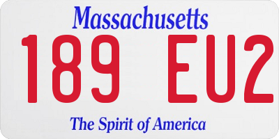 MA license plate 189EU2