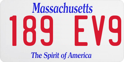 MA license plate 189EV9