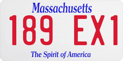 MA license plate 189EX1