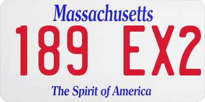 MA license plate 189EX2