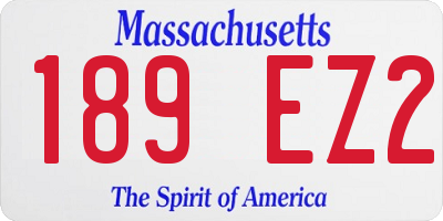 MA license plate 189EZ2