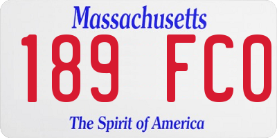 MA license plate 189FC0