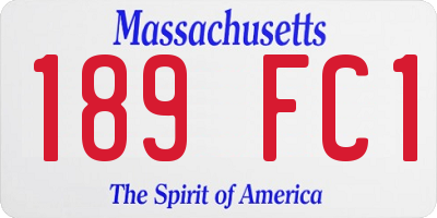 MA license plate 189FC1