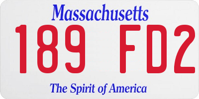 MA license plate 189FD2