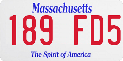 MA license plate 189FD5
