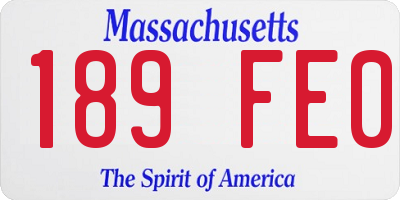 MA license plate 189FE0