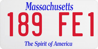 MA license plate 189FE1