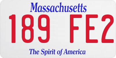 MA license plate 189FE2