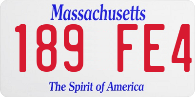 MA license plate 189FE4